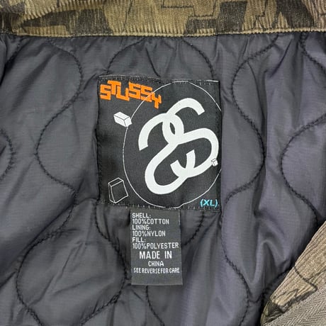 00's STUSSY "M-65 Type" "Quilting Lined" Corduroy Jacket XLサイズ