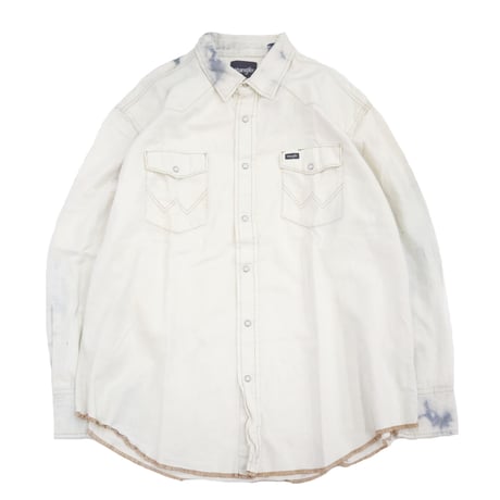 90's～ Wrangler "Bleach" Denim Western Shirt XXLサイズ