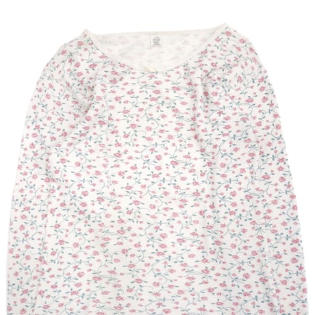 "Women's" 90's コットン100％ 花柄 サーマル カットソー USA製