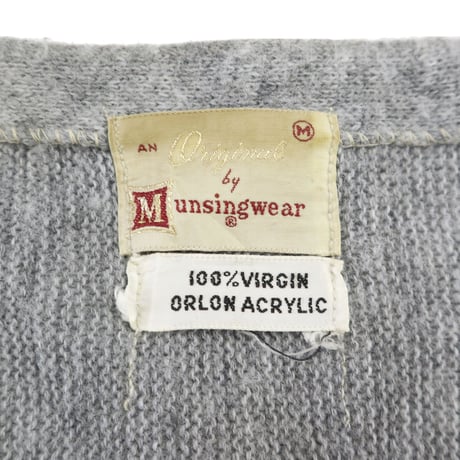 70's Munsing wear "Stripe" Acrylic Cardigan Mサイズ