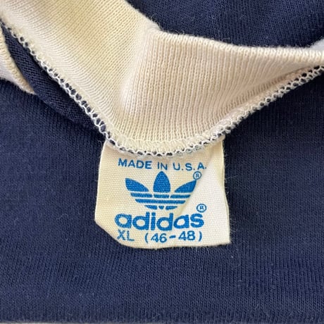 80's Adidas "Trefoil Logo" リンガー Tシャツ XLサイズ USA製