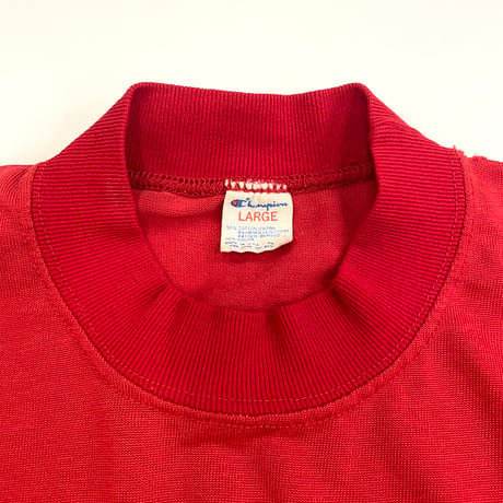 80's CHAMPION "Mock Neck" LS Football Tee Lサイズ USA製