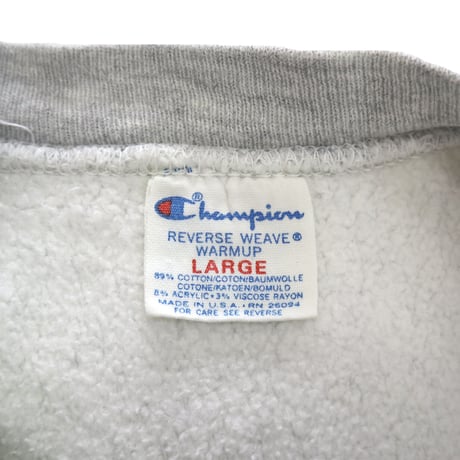 80's CHAMPION RW SWEAT "HARVARD" 染み込み プリント Lサイズ USA製