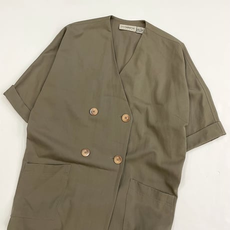 90's～ Liz Claiborne Long Double Jacket One Piece