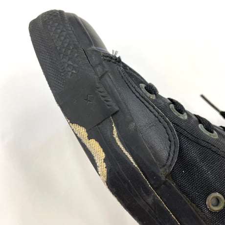 90's Converse All Star "Black Leather" US7 USA製