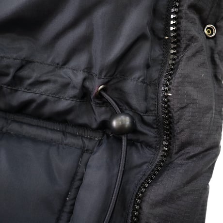 "Big Size" 90's～ DKNY リップストップ ナイロン ダウン ジャケット Black Lサイズ