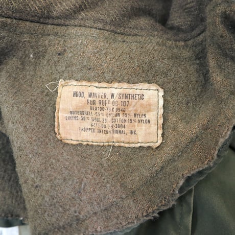 70's US ARMY M-65 "Full Set" Fishtail Jacket XSサイズ