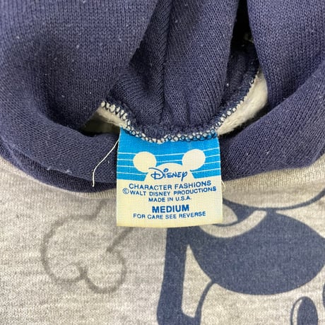 "Women's Size" 80's Disney "Mickey Mouse" "Hand Paint" Sweat Parka Mサイズ USA製