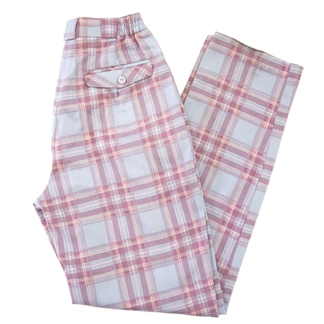 "Women's" 80's～ Darlyn Desugns 2tuck チェック イージー スラックス USA製