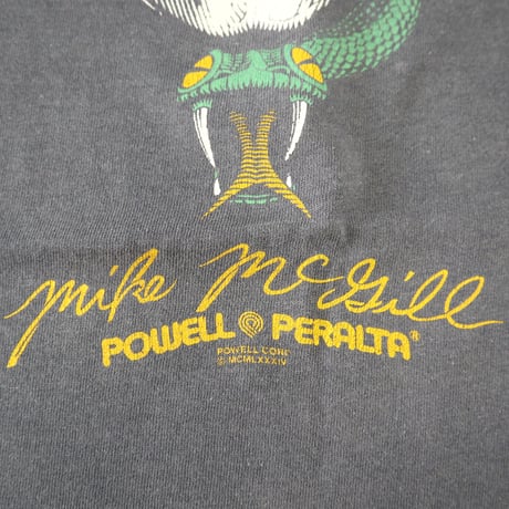 80's POWELL PERALTA "Mike McGill" 両面 プリント Tシャツ
