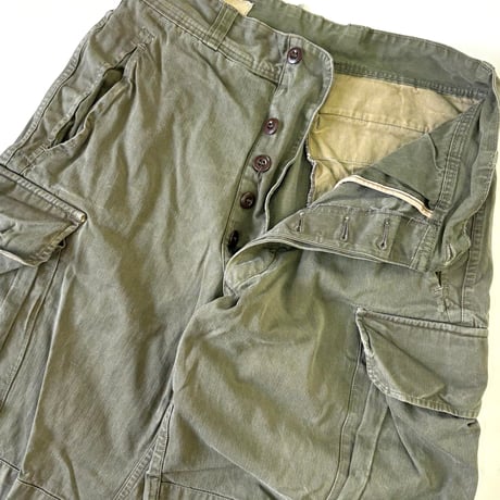 "Rare Size" 60's French ARMY "M-47" HBT Cargo Pants 11