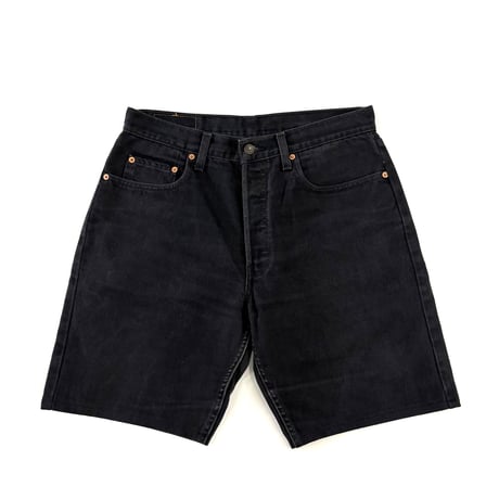90's Levi's 618 "Super Black" Denim Short Pants W34 UK製