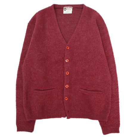 ～60's HIGHLAND Mohair Cardigan Burgundy Mサイズ