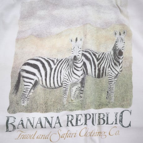 80's～ OLD Banana Republic "Zebra" Pocket Tee