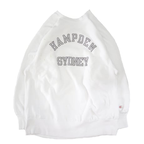 80's CHAMPION RW SWEAT "HAMPDEN SYDNEY" White XLサイズ USA製