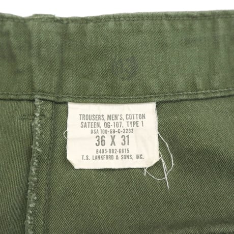 60's US ARMY "Baker Pants" Utility Trousers 36×31