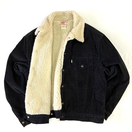 "Big Size" 70's Levi's 70605 1517 "Big E" Corduroy Sherpa Jacket 46 USA製