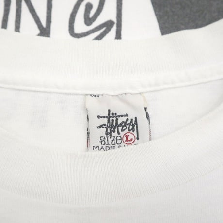 90's OLD STUSSY 白タグ "knowledge is king!!" Tシャツ Lサイズ USA製