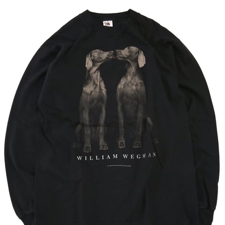 NOS 90's Fruit of the loom "William Wegman" プリント LS Tシャツ Lサイズ USA製