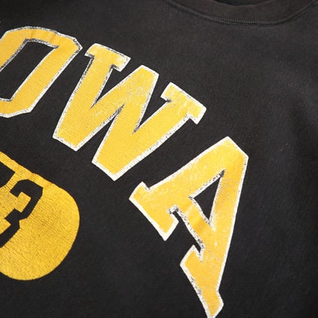 80's CHAMPION RW SWEAT "IOWA" "Black" Lサイズ USA製