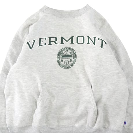 80's〜90's CHAMPION RW SWEAT "W face" "VERMONT" Lサイズ USA製