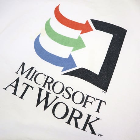 ～90's Fruit of the loom "Super Cotton" "Microsoft" プリント スウェット XLサイズ USA製