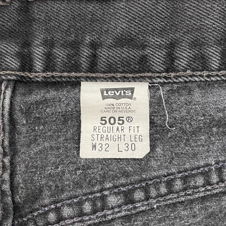 90's Levi's 505 "Super Black" Denim Pants 32×30 USA製