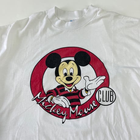 "Big Size" 80's～90's Disney "Mickey Mouse Club" Tシャツ