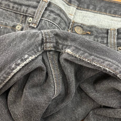 80's Levi's 501 "先染め" Black Denim Pants W36 USA製