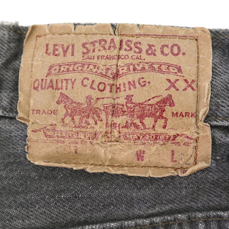 80's Levi's 501 "先染め" "スミ黒" Black Denim Pants W31 USA製