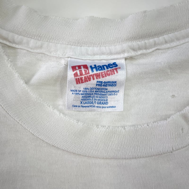 Hanes / 90s/USA製/IBM/企業Tee/Tシャツ/XL/コットン/WHT/プリント// boro