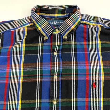 90's Ralph Lauren Flannel BD Shirt Lサイズ