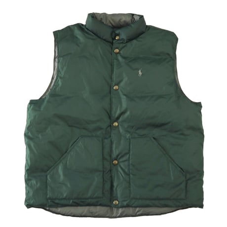 90's Ralph Lauren "リバーシブル" ナイロン ダウンベスト XLサイズ