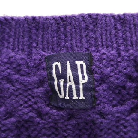 "Good Color" 90's OLD GAP Wool Aran Cardigan Sweater Mサイズ