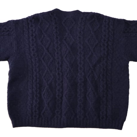 "Big Size" 80's～90's L.L. Bean Wool Aran Cardigan Sweater XLサイズ IRELAND製