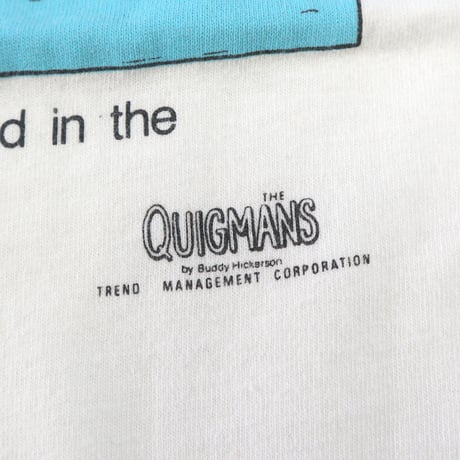 80's Stedman "THE QUIGMANS" アメコミ プリント Tシャツ Lサイズ USA製