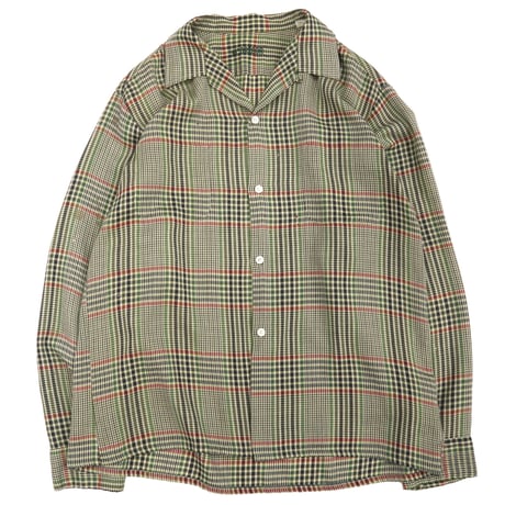 60's～70's McGREGOR オープンカラー レーヨン チェック シャツ Lサイズ USA製
