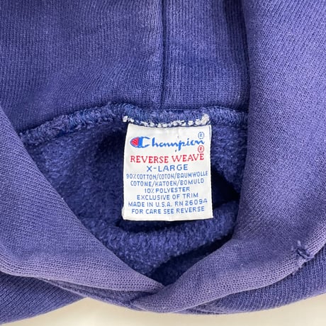 90's CHAMPION RW SWEAT PARKA Solid Purple XLサイズ USA製
