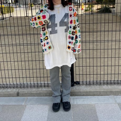 "Women's" Crochet knit Granny Square Zip Cardigan