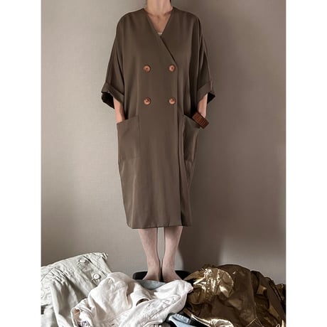 90's～ Liz Claiborne Long Double Jacket One Piece