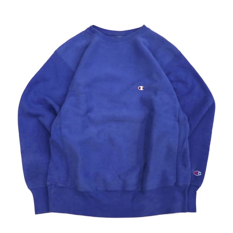 90's CHAMPION RW SWEAT Solid Blue Lサイズ USA製