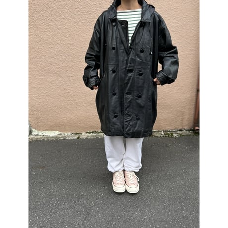 90's～ gross Cow Leather Half Coat