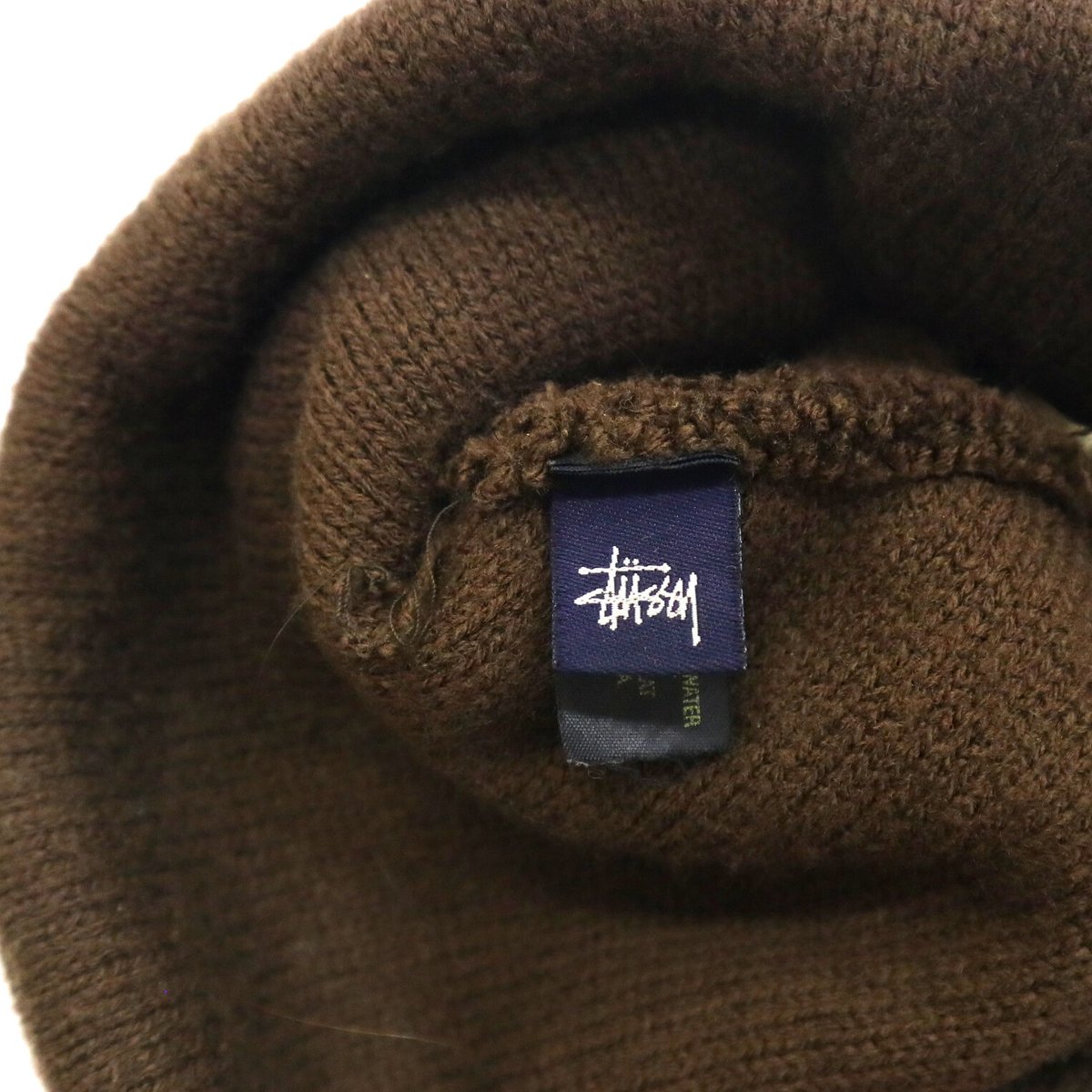 90's～ OLD STUSSY Knit Cap BROWN USA製