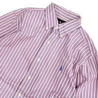 90's Ralph Lauren Stripe BD Shirt 15 (fits L)