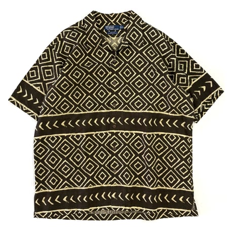 90's～ Polo Ralph Lauren "CLAYTON" "Batik" Linen Cotton Shirt XLサイズ