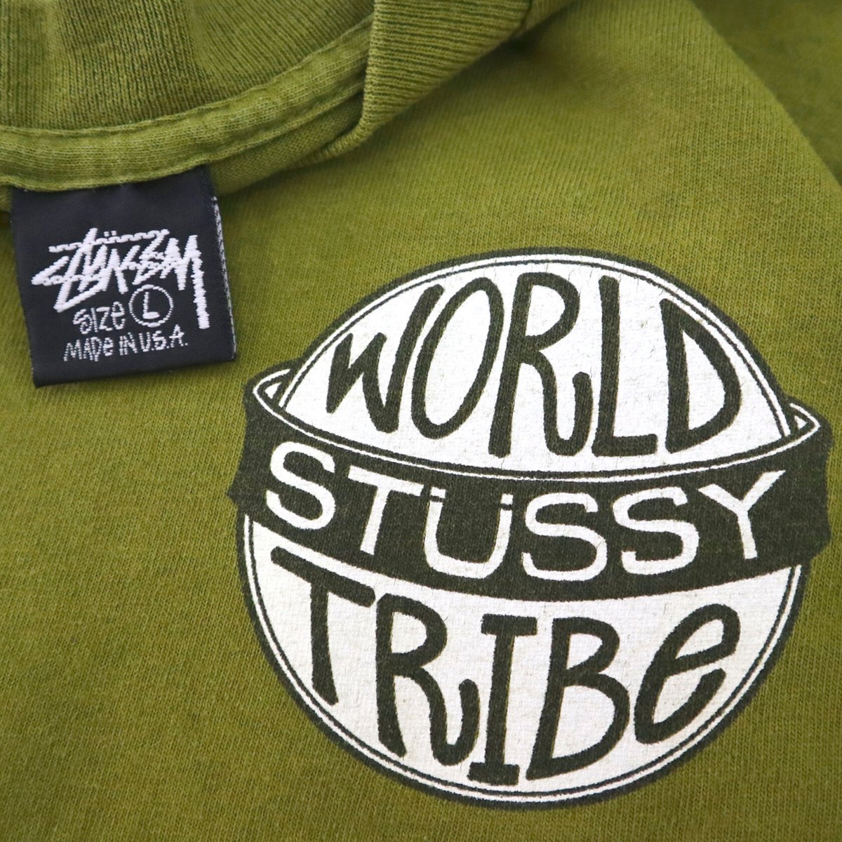 's～'s OLD STUSSY "WORLD TRIBE" LS Tシャツ 黒タグ