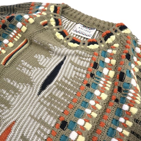 90's KALAROO "3D" Cotton Knit Sweater XLサイズ AUSTRALIA製