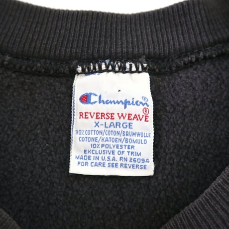 90's CHAMPION RW SWEAT "PURDUE BASEBALL" "Black" XLサイズ USA製
