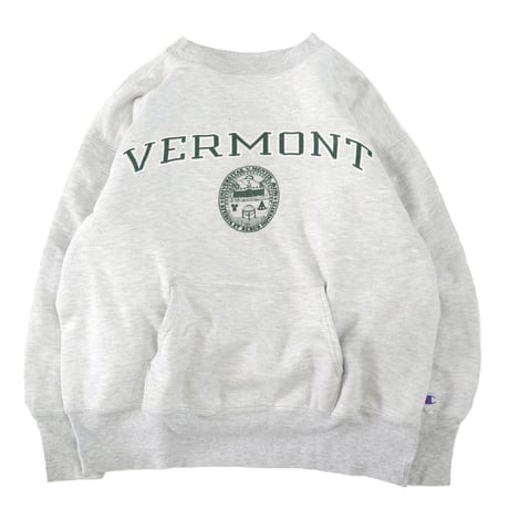 80's〜90's CHAMPION RW SWEAT "W face" "VERMONT" Lサイズ USA製