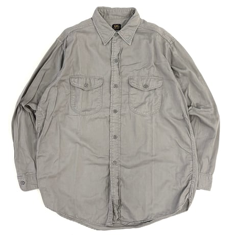 "Good Size" 60's Lee "マチ付き" Work Shirt 16 Medium USA製